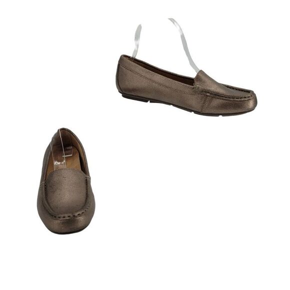 Vionic Moccasins Debbie Metallic Leather Rose Gold Driving Loafers Flats Sz 7.5‎ - Picture 11 of 11